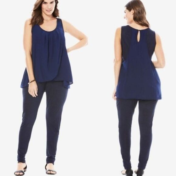 Chelsea Studio cascade jumpsuit size 4X - Picture 1 of 11